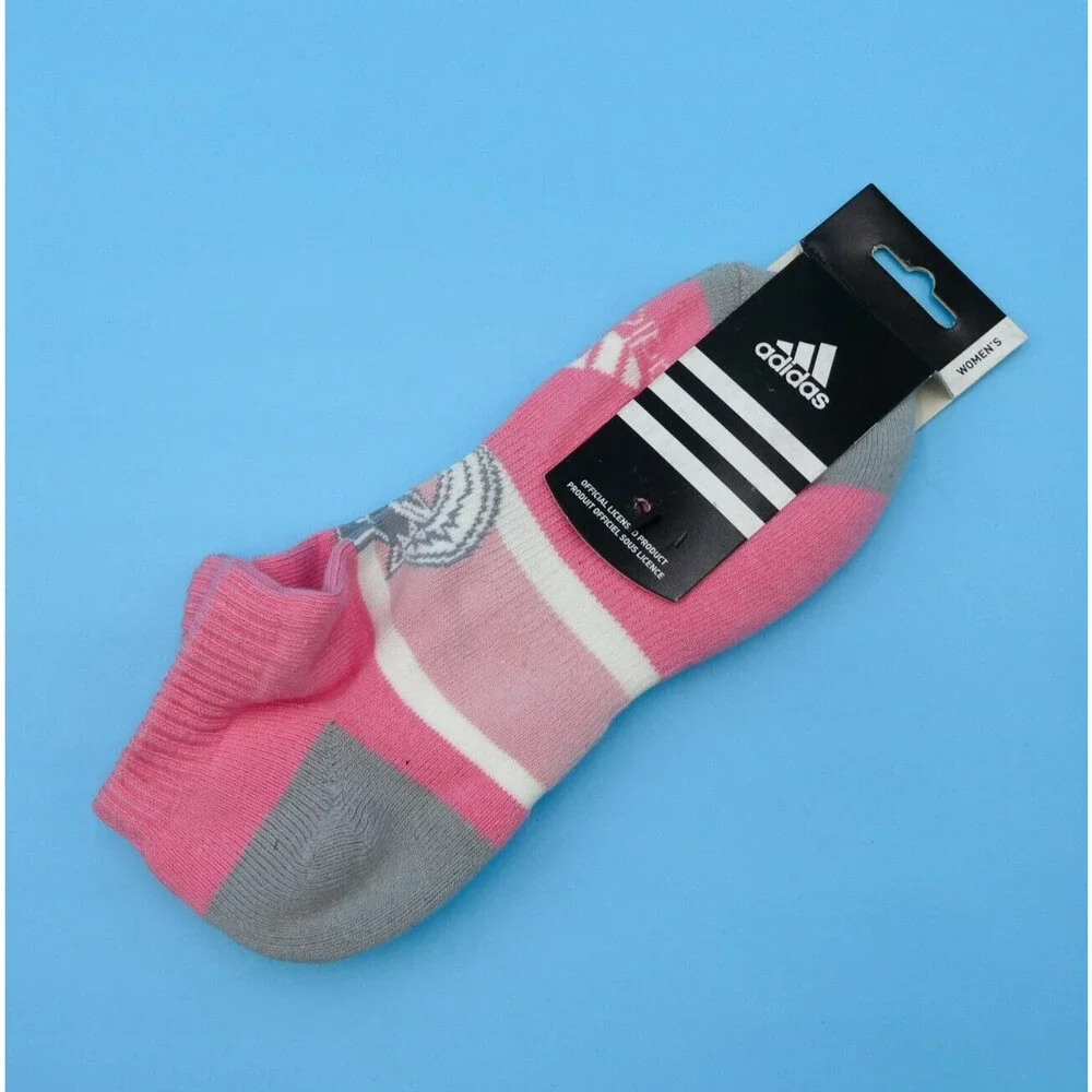 Vancouver Canucks Ankle Socks Womens One Size Adidas Pink Hockey NHL Mid Y2K New